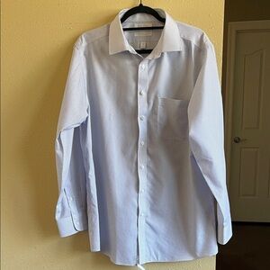Men's Light Blue Dress Shirt with Spread Collar - Unbranded